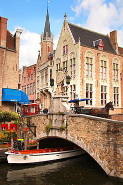 The Dijver Canal, Bruges, Flemish Region, West Flanders, Belgium, Europe