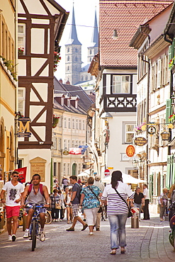 Dominikanerstrasse, Bamberg, UNESCO World Heritage Site, Bavaria, Germany, Europe