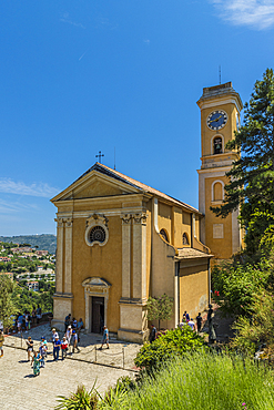 Church of Our Lady of the Assumption of Eze in Eze, Alpes Maritimes, Provence Alpes Cote D'Azur, French Riviera, France, Mediterranean, Europe