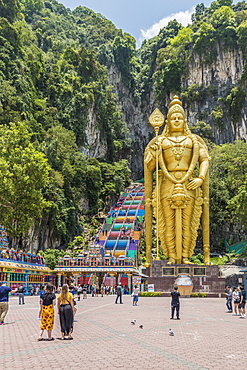 Lord Murugan Statue at the Batu Caves, Kuala Lumpur, Malaysia, Southeast Asia, Asia