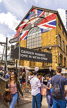 An entrance to Camden Market, London, England, United Kingdom, Europe