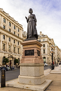 The Florence Nightingale statue, Waterloo Place, St. James, London, England, United Kingdom, Europe