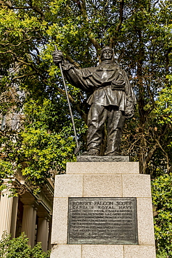 The Captain Robert Falcon Scott statue in Waterloo Place, St. James, London, England, United Kingdom, Europe