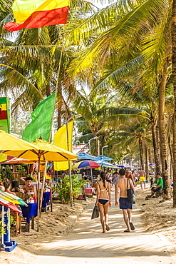 Food stalls along Kamala beach in Phuket, Thailand, Southeast Asia, Asia