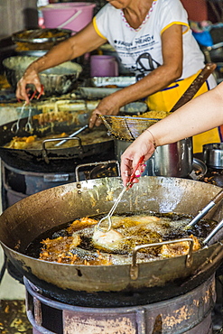 A view of a local food stall in George Town, Penang Island, Malaysia, Southeast Asia, Asia