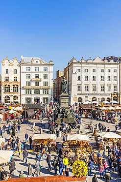 The main square, Rynek Glowny, in the medieval old town, UNESCO World Heritage Site, Krakow, Poland, Europe