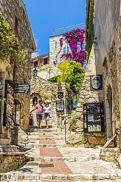 The medieval village of Eze, Alpes Maritimes, Provence Alpes, Cote D'Azur, French Riviera, France, Europe