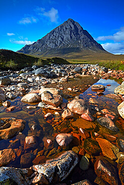 Buchaille Etive Mor viewed from Rannoch Moor, Argyll and Bute, Scotland, United Kingdom, Europe