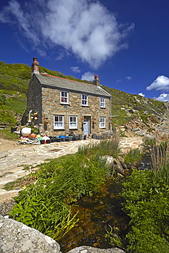 A fisherman's cottage at Penberth Cove, Cornwall, England, , United Kingdom, Europe