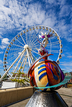 The ferris wheel located on the Albert Dock, Liverpool, Merseyside, England, United Kingdom, Europe