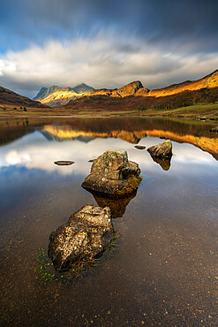 Blea Tarn with autumn reflections, Lake District, Cumbria