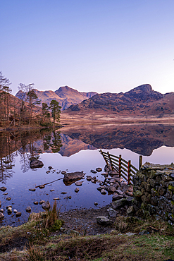 Blea Tarn reflected, Lake District National Park, UNESCO World Heritage Site, Cumbria