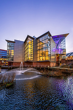 Bridgewater Hall by night, Manchester