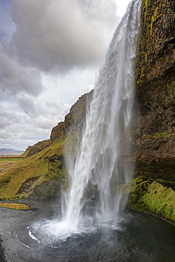 Seljalandsfoss Waterfall, Seljalandsa River, South Island, Iceland, Polar Regions