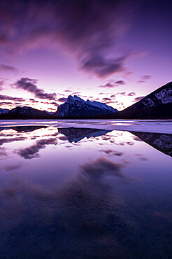 Vermilion Lakes at dawn in the Canadian Rocky Mountains, Banff National Park, UNESCO World Heritage Site, Alberta, Canada, North America