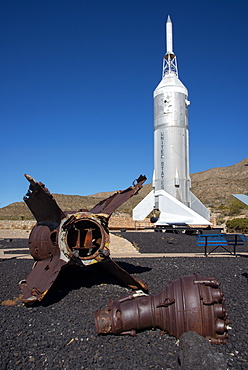 Outdoor exhibit at New Mexico Museum of Space History, Alamogordo, New Mexico, United States of America, North America