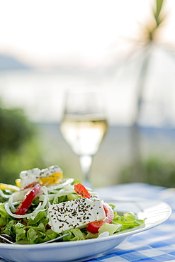 Cypriot Village Salad, Latchi, Cyprus, Mediterranean, Europe