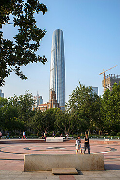 Tianjin Global financial centre skyscraper, Tianjin, China, Asia