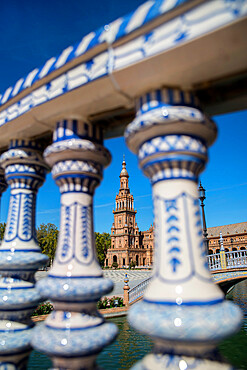 Plaza De Espana, Parque de Marie Luisa, Seville, Andalucia, Spain, Europe