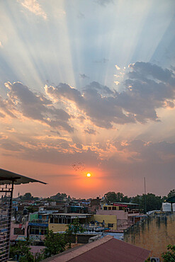 Sunset over Agra, Uttar Pradesh, India, Asia