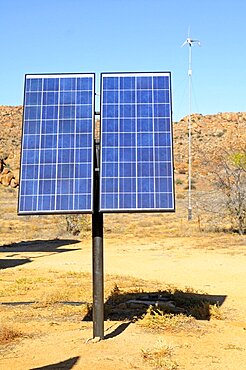 Solar panel in a dry area.