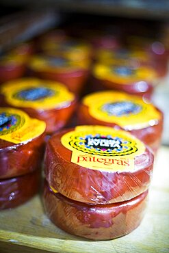 Cheese ready for shipping at the cheese factory at Hacienda Zuleta, Imbabura, Ecuador, South America