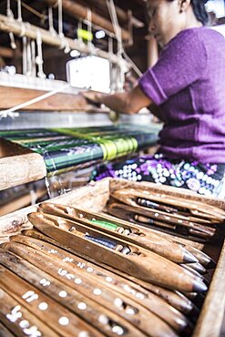 Weaving, Inlet Lake, Shan State, Myanmar, Burma