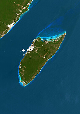 Cozumel Island, Mexico, True Colour Satellite Image