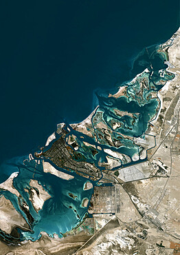 Abu Dhabi, United Arab Emirates, True Colour Satellite Image