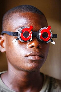 Boy Receiving Ophthalmology Exam