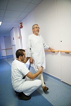 Mature Patient Receiving Physical Therapy