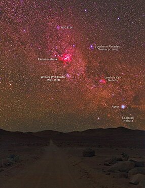 Great Carina Nebula and Star Clusters, Atacama Desert, Chile