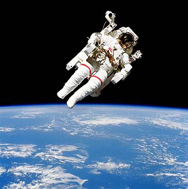 Astronaut Bruce McCandless spacewalk