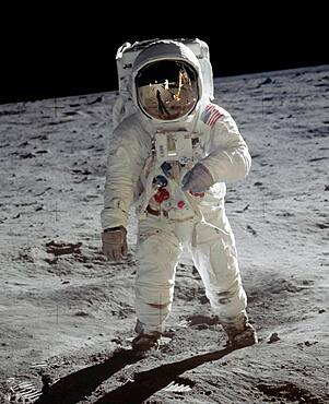 Apollo 11, Astronaut Buzz Aldrin Moonwalk, 1969