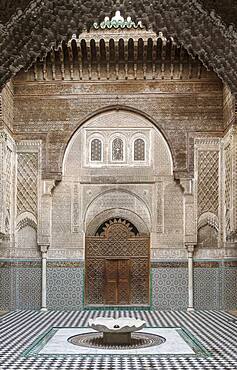 Medersa or Madrasa el-Attarine,medina, Fez el Bali, Fez, Morocco