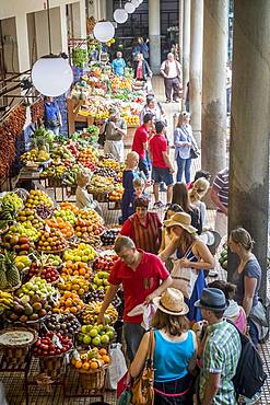 Fruits and vegetables area, Mercado dos Lavradores,Funchal,Madeira, Portugal