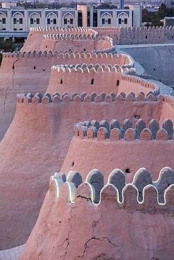 Walls of Ichon-Qala or old city, Khiva, Uzbekistan