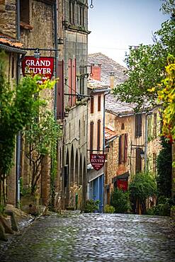 Medieval town of Cordes sur Ciel, labelled The Most Beautiful Villages of France, Tarn, Occitanie, France