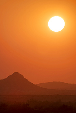 Sunset in Namib desert, Namibia