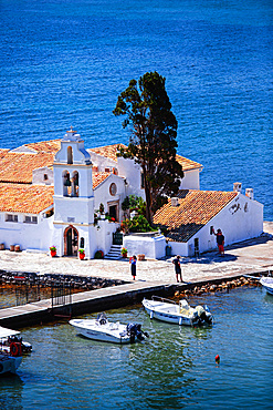 Vlacherna Monastery in Kanoni, Corfu, Greece