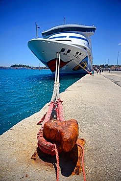 Luxurious cruise ships in Corfu, Greece