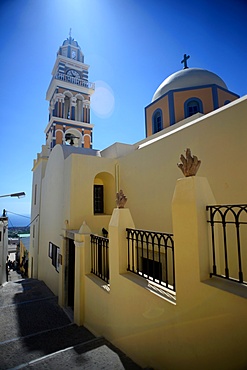 Cathedral of Saint John the Baptist in Fira, Santorini, Greek Islands, Greece