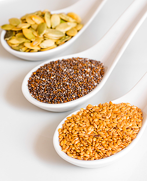 macro shot of different kind of seeds