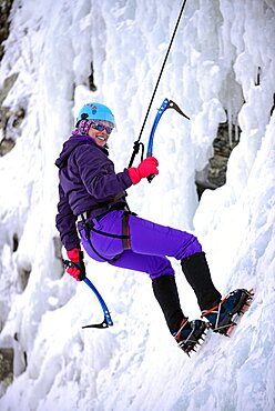 Ice Climbing in Pyha, Lapland, Finland