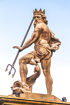 Statue of Neptune, Market Place, near Silver Street, Durham, County Durham, England