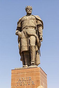 Statue of Amir Timur, also known as Temur and Tamerlane, Shakhrisabz, Uzbekistan