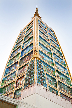 Replica of Mahabodhi Paya, at Shwedagon Pagoda, Yangon, (Rangoon), Myanmar, (Burma)