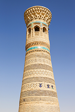 Top of Ulugh Beg Minaret at Memorial Complex of Al Gijduvani, Gijduvan, near Bukhara, Uzbekistan