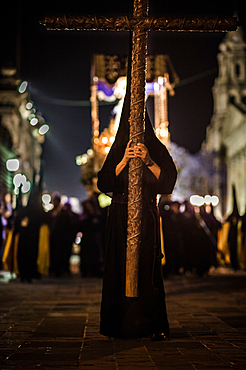 There are twenty three main platform, with the end of the procession marked by that dedicated to Our Lady of Solitude also called ,??La Dolorosa,?? because of the expression her face takes on upon seeing her dead Son, The statue is carried by around 40 men, carrying upon their shoulders a weight of over a ton,