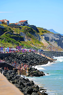 Cote des Basques beach at sunset, Biarritz